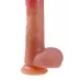 Телесный реалистичный вибратор-ротатор - 22,5 см телесный 