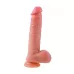 Телесный реалистичный вибратор-пульсатор - 22 см телесный 