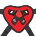 Красный поясной фаллоимитатор Red Heart Strap on Harness   5in Dildo Set - 12,25 см красный с черным 
