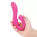 Розовый вибромассажер с клиторальным отростком Harmony Vibe - 16,8 см розовый 