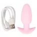 Розовая анальная пробка с вибрацией Cuties Vibrating Mini Butt Plug - 8 см розовый 
