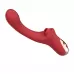 Красный вагинально-клиторальный вибратор красный 