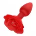 Красный анальный вибростимулятор в форме розы красный 