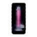 Прозрачно-розовый фаллоимитатор, светящийся в темноте, James Glow - 18 см розовый 