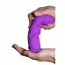 Фиолетовый фаллоимитатор двойной плотности Hitsens 3 - 17,7 см фиолетовый 