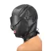 Маска-шлем с отверстием для рта и съемными шорами черный 