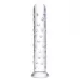 Прозрачный стеклянный фаллос с массажным рельефом 10  Extra Large Glass Dildo - 25,5 см прозрачный 