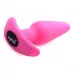 Розовая анальная вибропробка с пультом ДУ 21X Remote Control Vibrating Silicone Butt Plug - 10,4 см розовый 