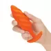 Оранжевый спиральный анальный виброплаг Swirl - 13,5 см оранжевый 