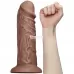 Коричневый фаллоимитатор Cubby dildo - 26,6 см коричневый 