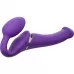 Фиолетовый безремневой вибрострапон Silicone Bendable Strap-On - size M фиолетовый 