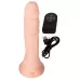 Телесный вибратор на присоске с пультом ДУ Bendable RC Vibrator - 21,5 см телесный 