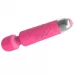 Розовый wand-вибратор с подвижной головкой - 20,4 см розовый 