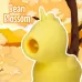 Желтый клиторальный вибромассажер Unihorn Bean Blossom с подвижным язычком желтый 