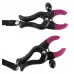 Женские вибростринги с зажимами для половых губ Spreader String with Vibrator черный 