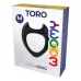 Черное эрекционное кольцо с рожками Wooomy Toro M черный 