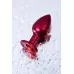 Красная анальная пробка с кристаллом красного цвета - 7,2 см красный 