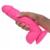 Розовый фаллоимитатор на присоске 8.25  Dildo with Balls - 22,8 см розовый 