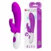 Лиловый вибратор-кролик Naughty Bunny - 19,8 см лиловый 