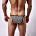 Мужские трусы-танга в черно-белую клетку черный с белым XL