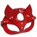 Красная игровая маска с ушками красный 