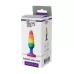 Разноцветная анальная втулка RAINBOW ANAL PLUG SMALL - 11 см разноцветный 