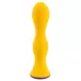 Желтый фигурный анальный вибратор - 12,6 см желтый 