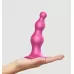 Розовый стимулятор-ёлочка Dildo Plug Beads Framboise Size M - 15 см розовый 