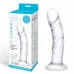 Стеклянный фаллоимитатор из стекла 7’’ Curved Realistic Glass Dildo With Veins - 15,9 см прозрачный 