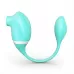 Мятный вакуумный вибростимулятор Tadpole Vibrating Dual Stimulation с виброхвостиком мятный 