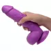 Фиолетовый фаллоимитатор на присоске 8.25  Dildo with Balls - 22,8 см фиолетовый 