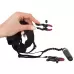 Женские вибростринги с зажимами для половых губ Spreader String with Vibrator черный 