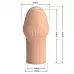 Телесная насадка на пенис Huel - 9 см телесный 