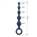Синяя анальная ёлочка с кольцом 5 Beads Anal Bead - 20,4 см синий 