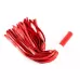 Красная плеть из натуральной кожи с белой меховой отделкой - 50 см красный с белым 