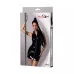 Стильное лаковое платье на молнии Ariana черный S-M-L