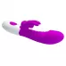 Лиловый вибратор-кролик Naughty Bunny - 19,8 см лиловый 