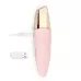 Нежно-розовый мини-вибратор с раздвоенным кончиком - 12,3 см нежно-розовый 