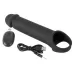 Черная вибронасадка для пениса с хомутом для мошонки и пультом ДУ Remote Controlled Penis Extension черный 