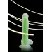 Прозрачно-зеленый фаллоимитатор, светящийся в темноте, Clark Glow - 22 см зеленый 