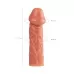 Телесная насадка на фаллос с отверстием для мошонки Cock Sleeve 001 Size L - 17,6 см телесный 