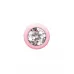 Розовая анальная цепочка с кристаллом Buddy - 17,7 см розовый 