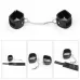 БДСМ-набор Deluxe Bondage Kit: наручники, плеть, кляп-шар черный 