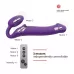 Фиолетовый безремневой вибрострапон Vibrating Bendable Strap-On - size L фиолетовый 