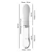 Двусторонний вибратор G-Spot LED - 18 см белый 