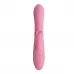 Розовый вибратор-кролик Gina с клиторальной щеточкой - 20,5 см розовый 