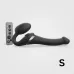 Черный безремневой страпон Multi Orgasm Size S с клиторальной стимуляцией черный 