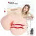Мастурбатор-полуторс с двойным слоем материала и вибрацией Jenny Onahole Real Vagina телесный 