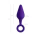 Фиолетовая анальная втулка Bung с петелькой - 11,5 см фиолетовый 