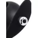 Черная вибровтулка с полой серединой в виде сердечка Cordis L - 17 см черный 